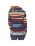 Women's Basic Sweatshirt - Striped Blue L - menochic